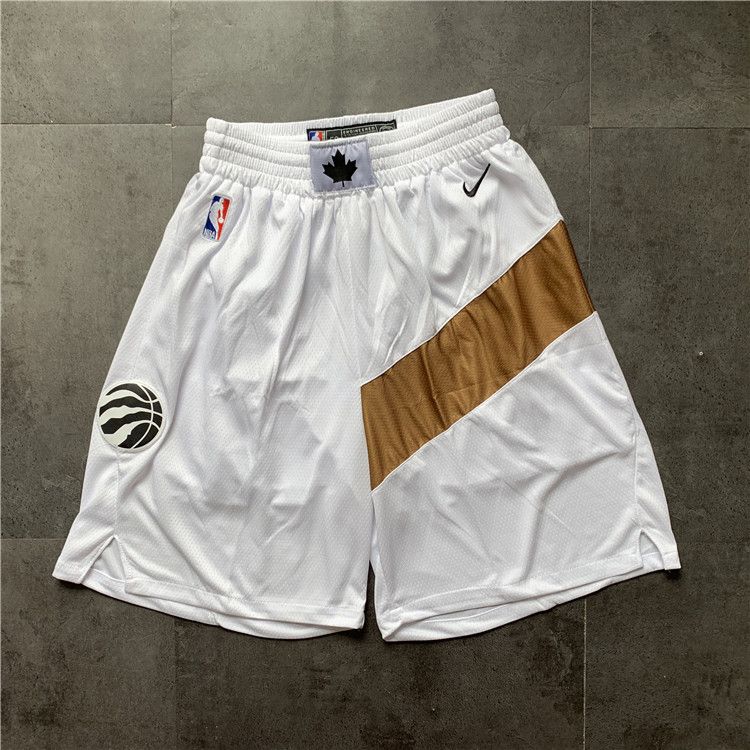 Cheap Men NBA Toronto Raptors White Nike Shorts 0416